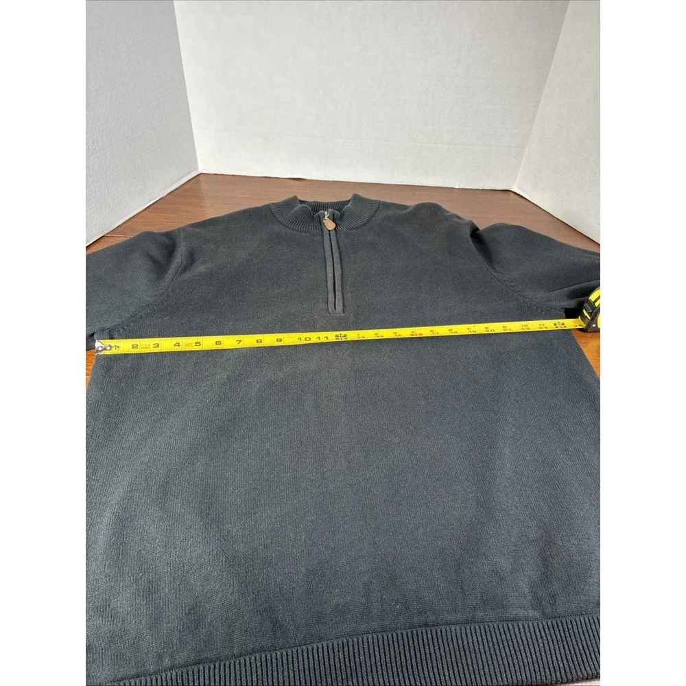 Walter Hagen Clubhouse Lined 1/4 Zip Pullover Sweater W/Lining Men's Sz L Golf